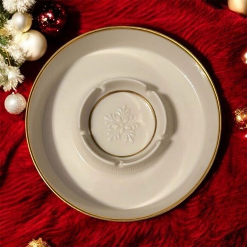 Lenox Stratford Collection Porcelain 24K Gold Trim Ashtray Trinket Dish Vintage